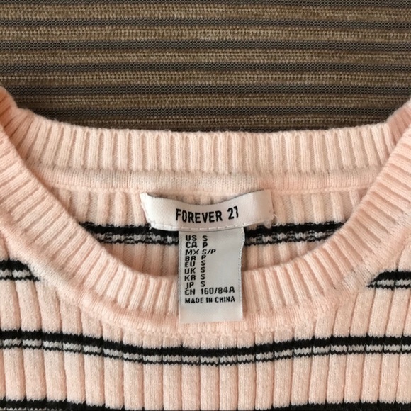 🌼3/$30 Pink Striped Ribbed Long Sleeve - Picture 3 of 4